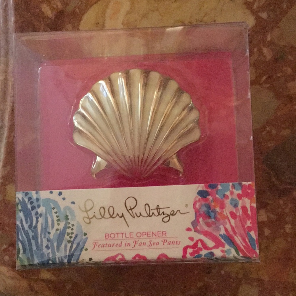 Lilly pulitzer fan sea pants bottle opener
